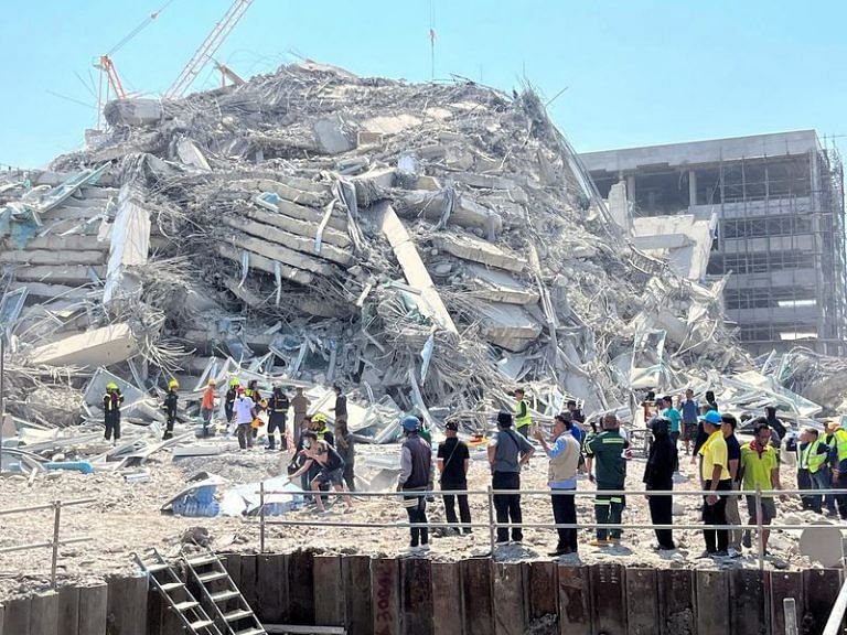 Buildings collapse as 7.7 magnitude earthquake strikes Myanmar, strong tremors in Bangkok
