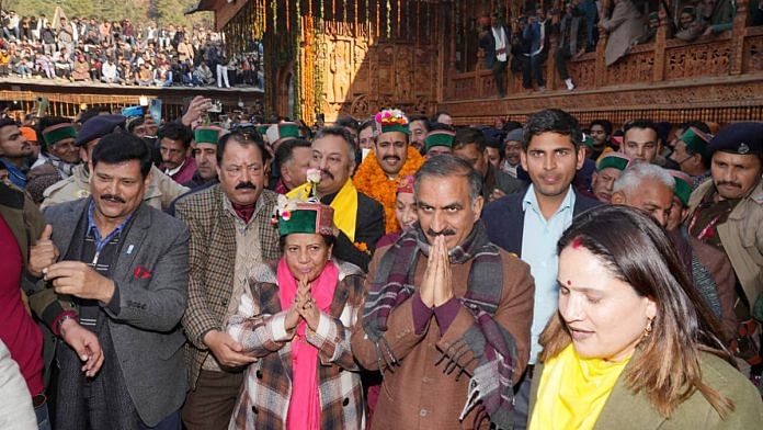 File photo of Himachal Pradesh CM Sukhvinder Singh Sukhu and state Congress chief Pratibha Singh | ANI