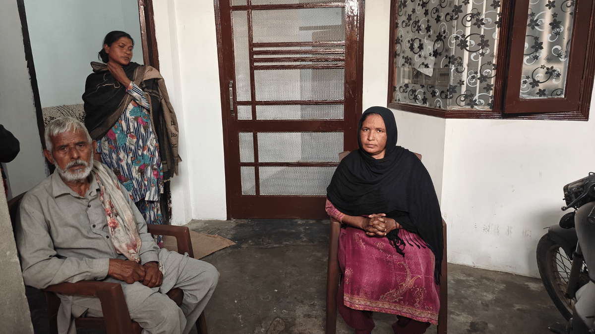 The mother of Vishal Bhatti at the family's house in Basarpura village of Punjab’s Batala | Mayank Kumar | ThePrint