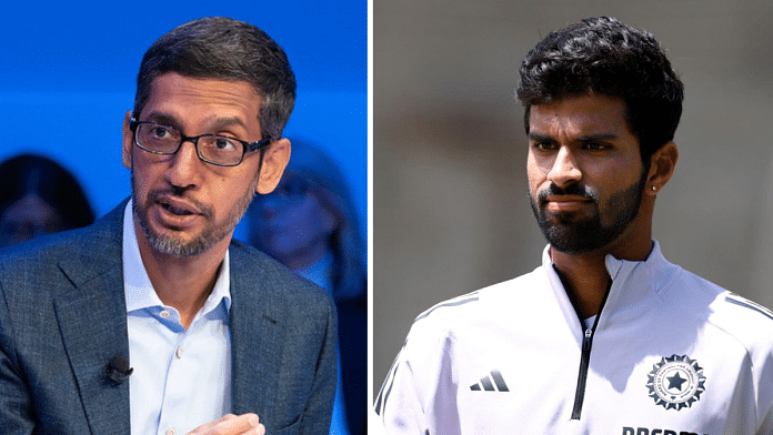 Both Google CEO Sundar Pichai and Indian cricketer Washington Sundar are from Tamil Nadu | Flickr/X