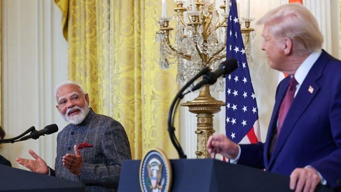Indian Prime Minister Narendra Modi and US President Donald Trump