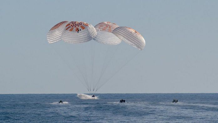 Nick Hague, Sunita Williams, Butch Wilmore, and cosmonaut Aleksandr Gorbunov splash down off the coast of Florida | Photo: X, @NASA