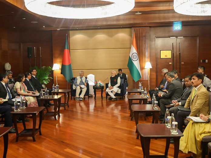 PM Modi meets Bangladesh Chief Adviser Muhammad Yunus on sidelines of BIMSTEC Summit