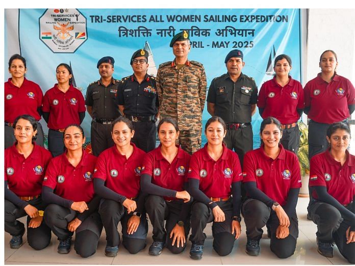 TRIVENI Sets Sail: India's Nari Shakti Navigates from Mumbai to Seychelles as the Historic expedition Triservices All Women Sailing Expedition begins