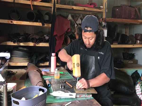 Manipur's home-grown talent, Yaoreishim from Ukhrul district, showcases intricate leather craftsmanship, has big ambitions