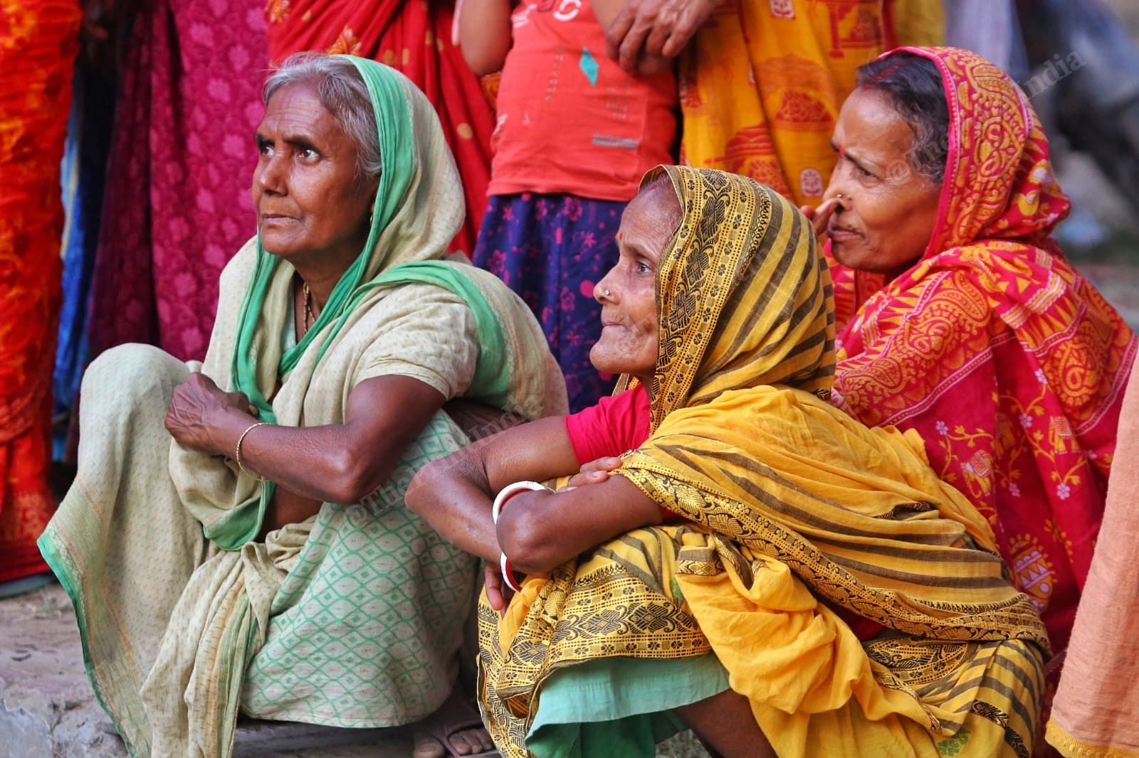 Women from the Betbona village take shelter at the relief camp in Malda after the Murshidabad violence | Praveen Jain | ThePrint