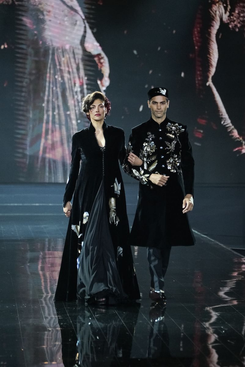 Model during Rohit Bal wearing Gala Show | Perfect Shadow / FDCI X Lakme Fashion Week / Rise Worldwide