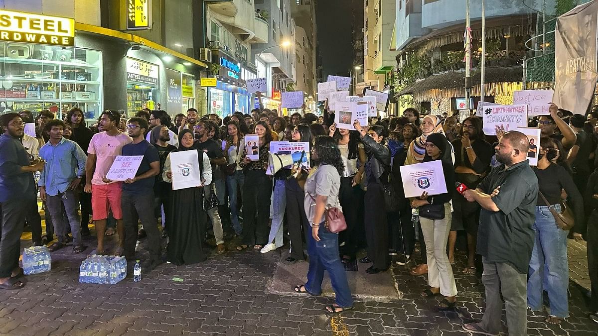 Protests in central Malé | By special arrangement