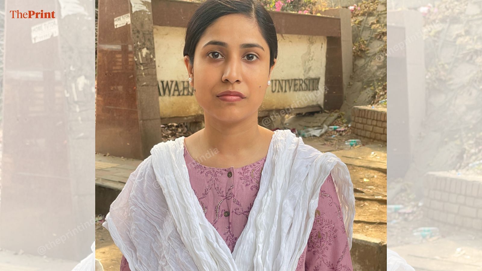 Munteha Fatima of the DSF won the general secretary post. | Kartikay Chaturvedi | ThePrint