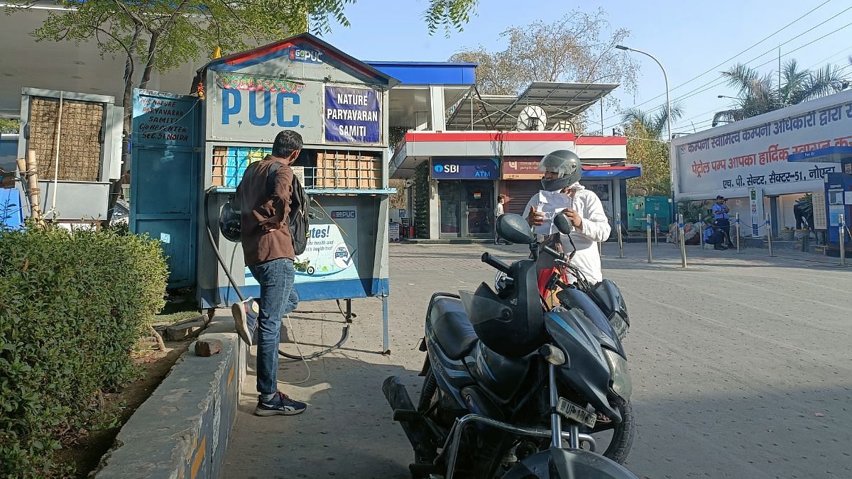 A pollution check in Noida, Sector 2. | Akanksha Mishra | ThePrint