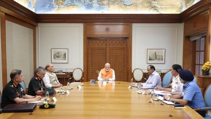 Narendra Modi heads an emergency national security meeting | X
