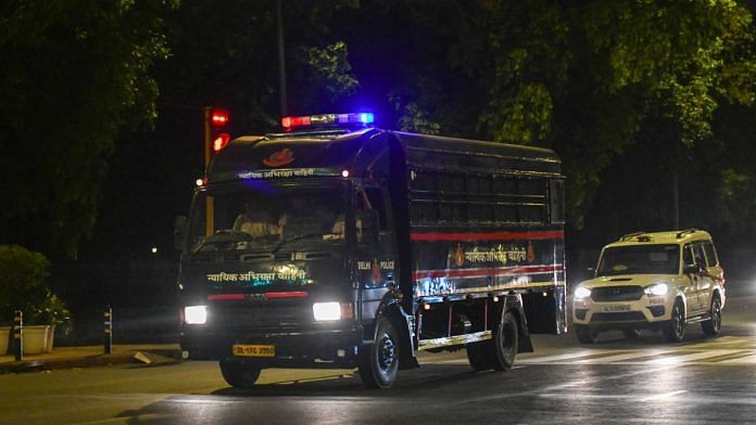 26/11 Mumbai attack accused Tahawwur Rana being taken to Patiala House Court, following extradition from the US, in New Delhi Thursday | Photo: Suraj Singh Bisht/ThePrint