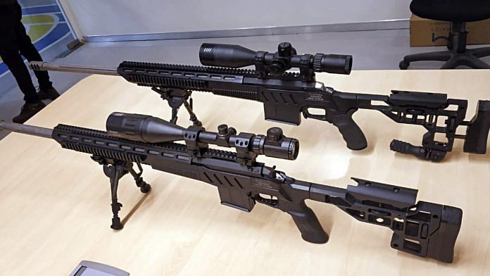 File photo of sniper rifle designed by Bengaluru-based SSS Defence | ANI