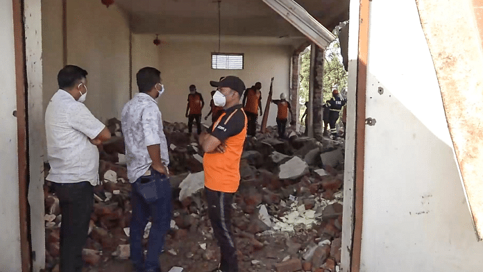 Visuals from firecracker gowdown in Gujarat where blast-fire killed 21