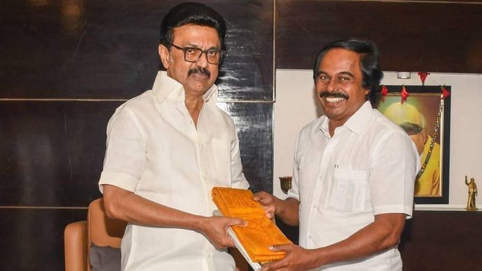Tamil Nadu Chief Minister M.K. Stalin (left) with Mano Thangaraj, soon to be part of state cabinet, Sunday | Photo: X/@Manothangaraj