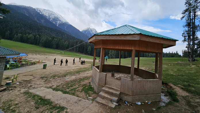 The deserted park at Baisaran where terrorists unleashed the deadly attack on tourists on Tuesday | Sajid Ali | ThePrint
