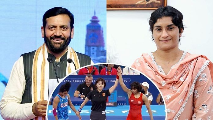 CM Nayab Singh Saini and Vinesh Phogat. | ANI