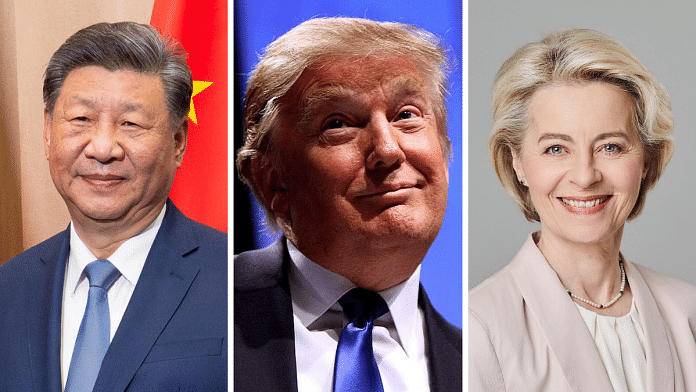 Trump's tariffs have instigated reactions from across the world | File Image of China's Xi Jinping, US' Donald Trump and EU's Ursula von der Leyen Commons