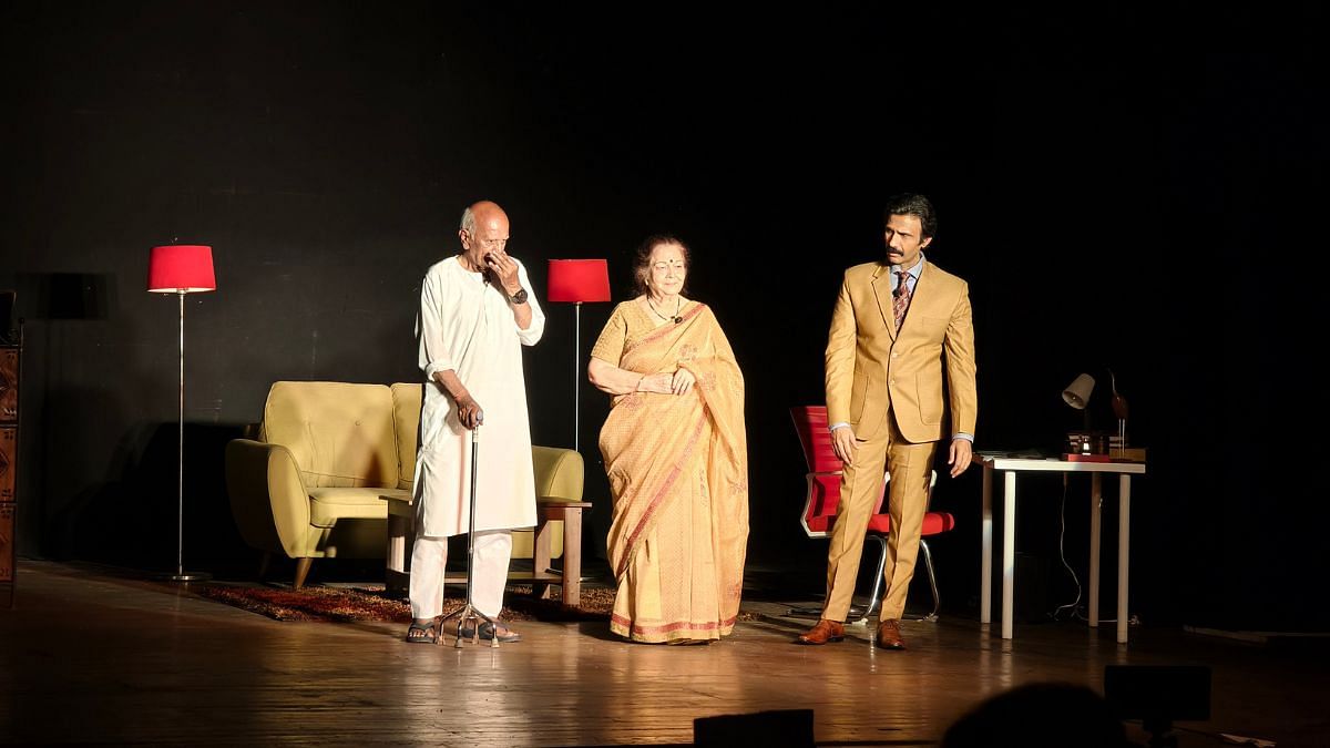 Mohammad Ali Baig and Rashmi Seth in Sunset Sunrise play at Hyderabad’s Taramati Baradari | Photo: Yunus Lasania | ThePrint