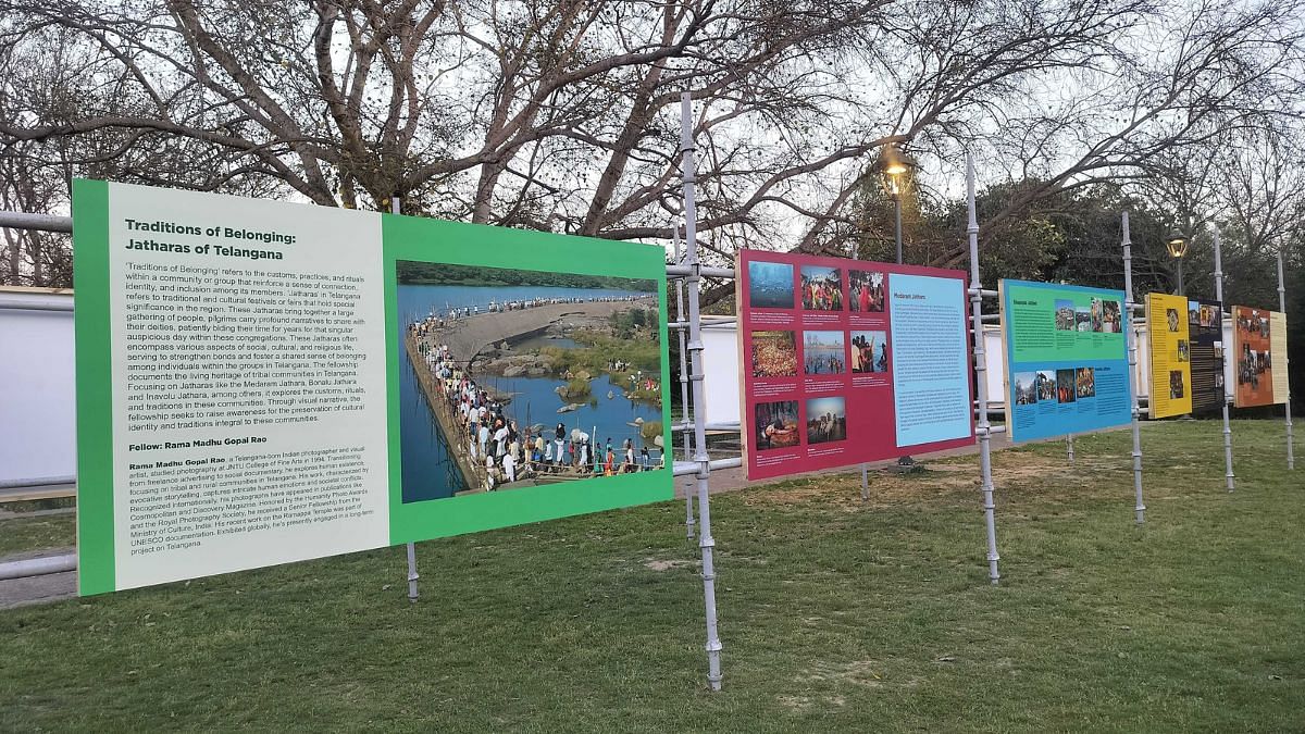 Exhibition of the work of Rao and Sahu, who were awarded the InterGlobe HERITAGE Fellowship, Sunder Nursery