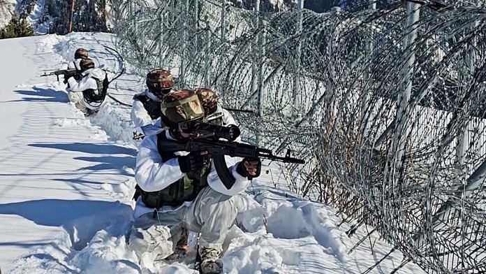 File photo of soldiers along the Line of Control | ANI