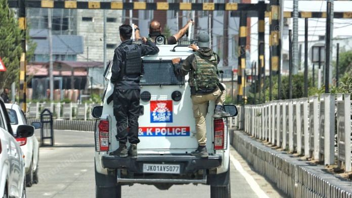 Police personnel near Pahalgam | Praveen Jain | ThePrint