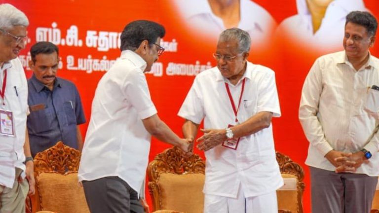 Stalin recalls ‘communist roots’ on stage with Pinarayi as the CMs vow to protect federalism