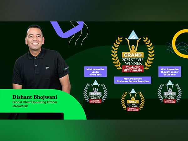 IntouchCX Global Chief Operating Officer Dishant Bhojwani Honored with Prestigious Grand Stevie® for Innovative Customer Service & Thought Leadership