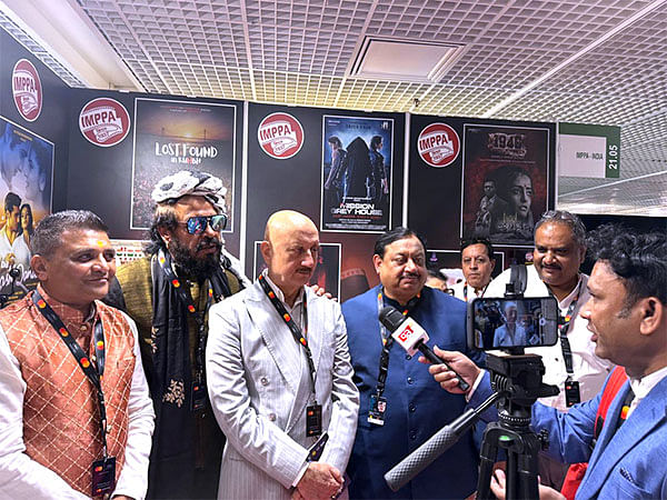 Shekhar Kapur and Anupam Kher inaugurate IMPPA stall at the 78th Cannes Film Festival 2025 