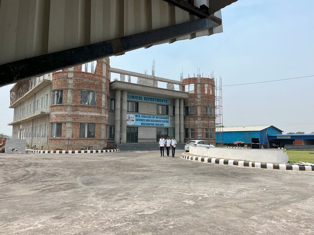 An under-construction wing at MR Veterinary College in Jhajjar. The college is expanding to keep up with growing interest in veterinary careers | Photo: Antara Baruah | ThePrint 