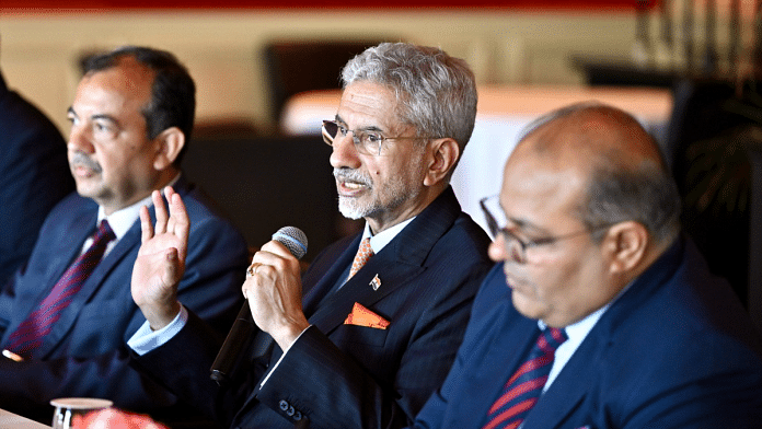 EAM S Jaishankar with strategic experts in the Hague this morning, 19 May 2025. | X\@DrSJaishankar