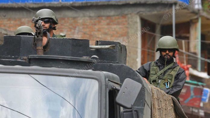 Security forces in Kashmir are on high alert | Representational image | Praveen Jain | ThePrint
