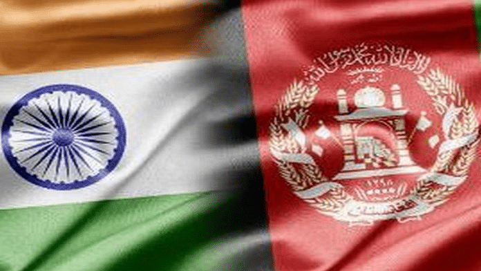 National flags of India and Afghanistan | X