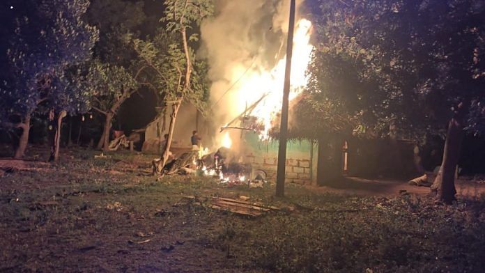 A hundred people allegedly vandalised houses and vehicles at Thiruvalluvar Nagar, a Scheduled Caste residential area in Vadakadu village, on 5 May | By special arrangement