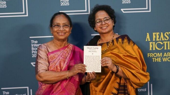 Banu Mushtaq and translator Deepa Bhasthi have won the International Booker Prize for Heart Lamp | Photo: X, @nilanjanaroy
