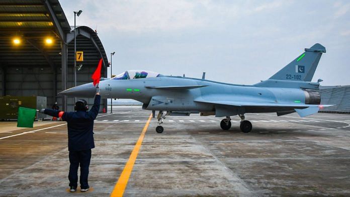 A Chinese-developed J-10CE fighter jet in Pakistan Air Force