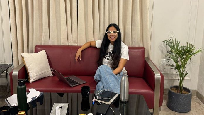 Anuradha Tiwari at her Gurugram residence