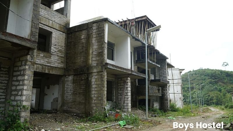 The incomplete boys’ hostel at FTI Arunachal | By special arrangement