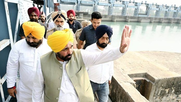 Punjab Chief Minister Bhagwant Mann and cabinet minister Harjot Bains at Nangal Dam | File Photo: X/@BhagwantMann