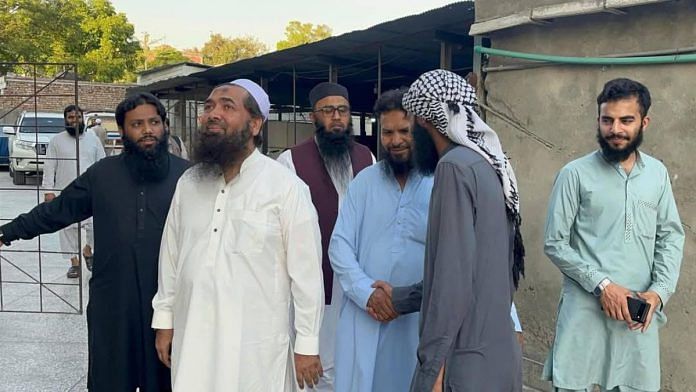 LeT terrorist leader Hafiz Abdul Rauf (in white) inspecting construction of new Lashkar buildings in Rawalpindi, Pakistan | Facebook