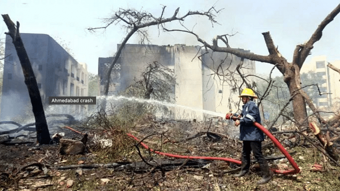 The Ahmedabad plane crash site | Photo: Hanif Sindhi