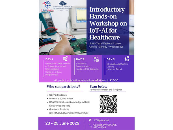 IHub-Data, IIIT Hyderabad Announces Workshop on IoT-AI for Healthcare Innovation