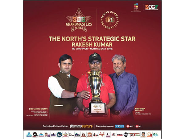 Rakesh Kumar Crowned Indian Rummy Grandmaster for North & East Zone at SOG Grandmasters Series