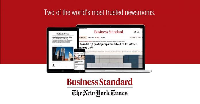 Business Standard Offers Complimentary Access to the New York Times