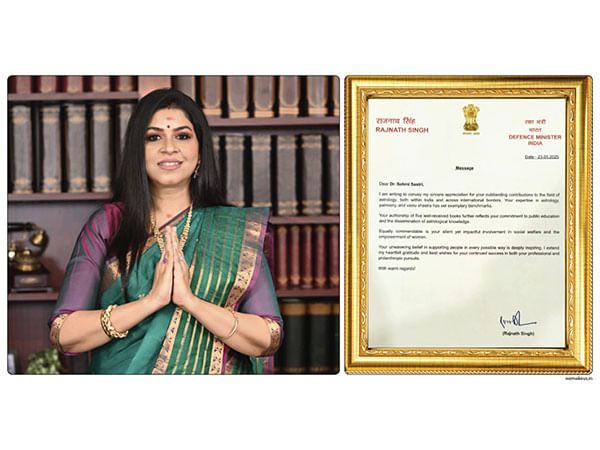 Defence Minister Rajnath Singh Acknowledges Dr. Sohini Sastri's Role in Public Education, Astrology, and Social Impact