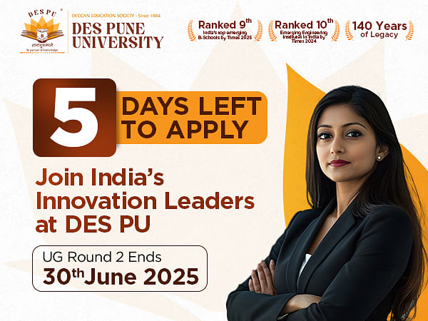 Last 5 Days to Apply: Shape the Future with DES Pune University - UG Round 2 Admissions Close June 30, 2025