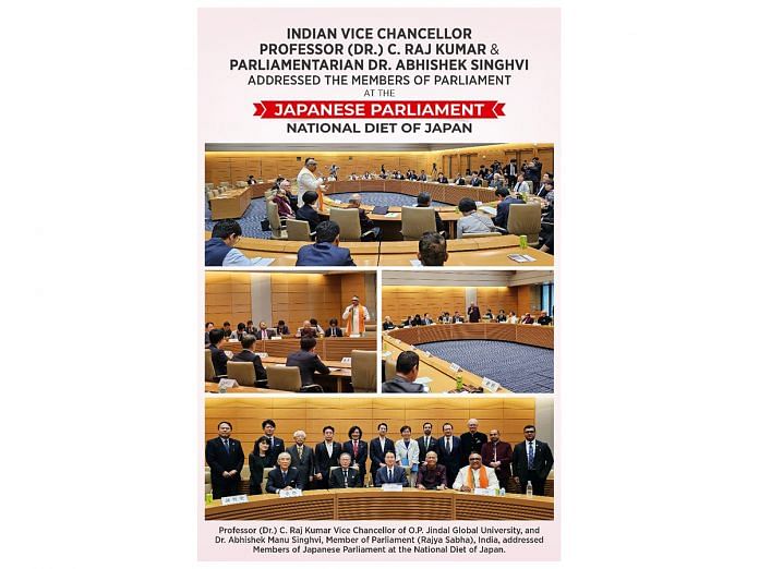 Leading Indian Academic Dr.C. Raj Kumar and Parliamentarian Dr. Abhishek M. Singhvi Address Members of  Japanese Parliament at the Diet