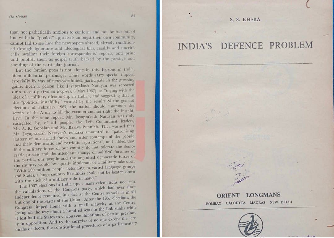 An excerpt from 'India's Defence Problem' by SS Khera