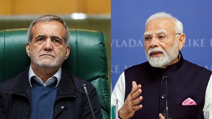 Iran President Masoud Pezeshkian and Prime Minister Narendra Modi. | Wikimedia, ANI