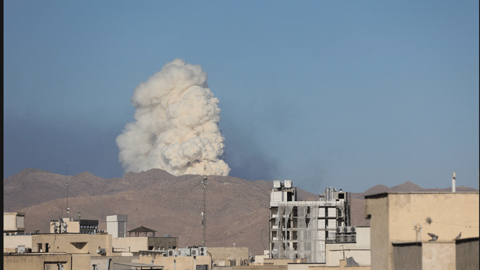 Smoke rises following an Israeli attack in Tehran, Iran, June 18, 2025 | Handout via Reuters